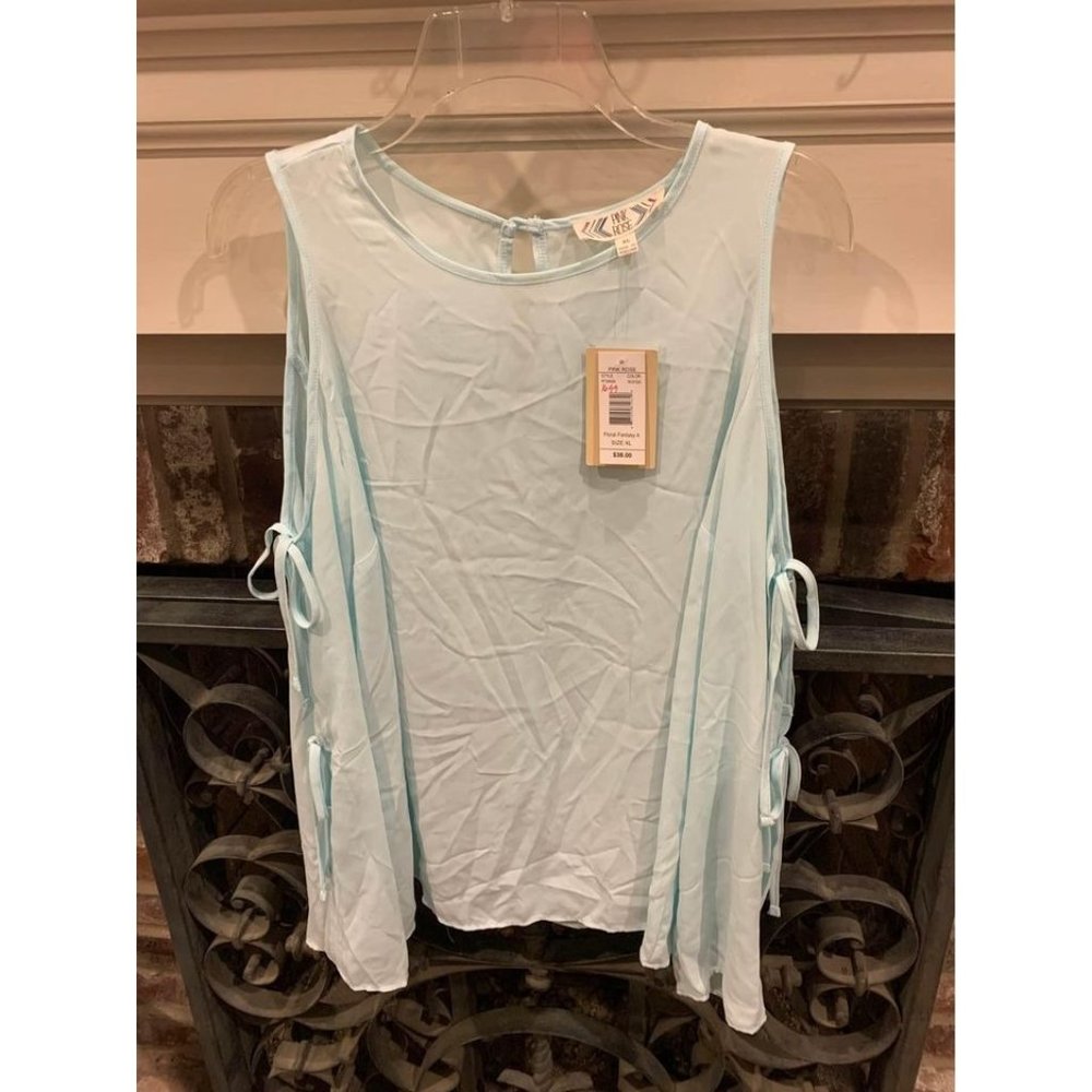 NWT Pink Rose women’s XL cold should top, baby blue (bin EE)